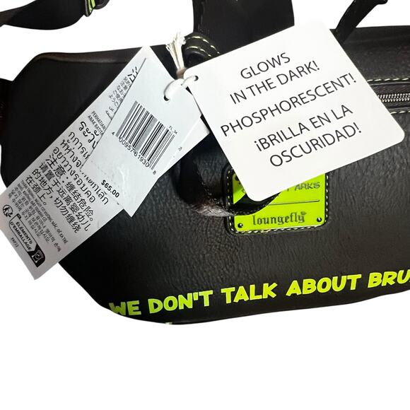 Loungefly Disney  Encanto We Don’t Talk About Bruno Fanny Pack NEW glow in dark - Picture 8 of 8